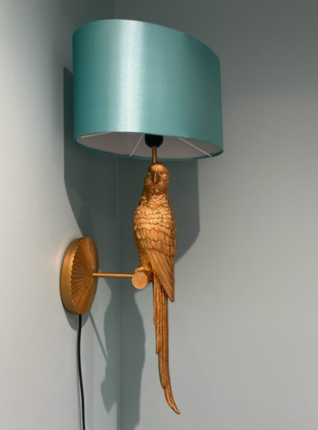 Lampe applique perroquet